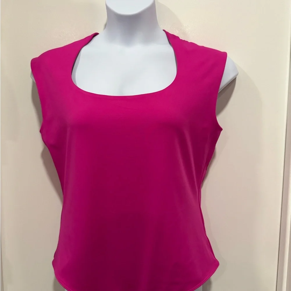 Express Vibrant Pink Sleeveless Bodysuit - Picture 1 of 5